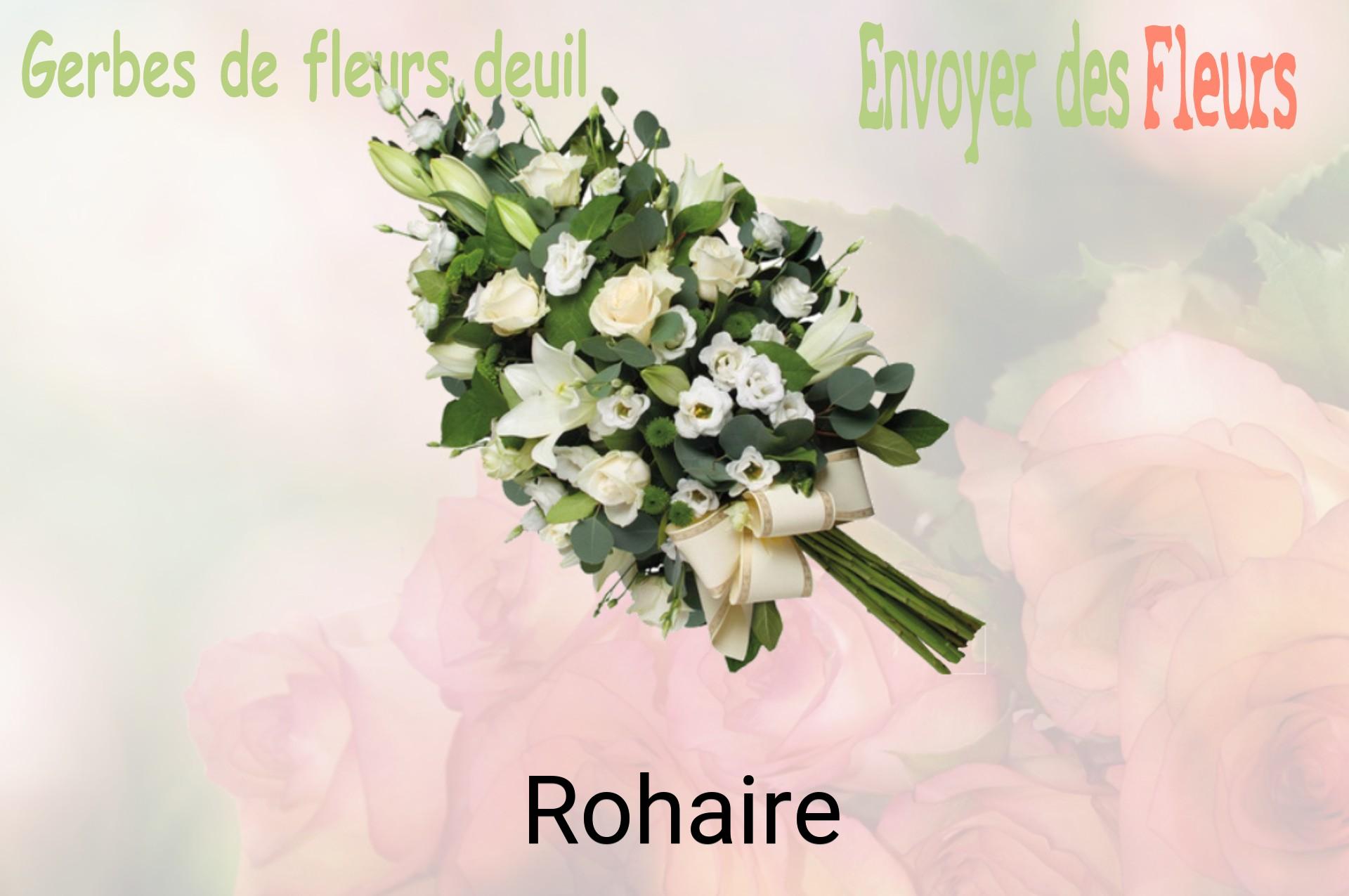Gerbe de fleurs de deuil livrée à Rohaire